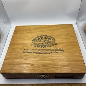 PADRON Wood Cigar Box Maduro Ambassador Honduras Dovetail Empty Crafts